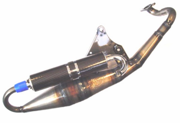 Exhaust Complete rev. Minarelli horizontal blank/carbon DMP