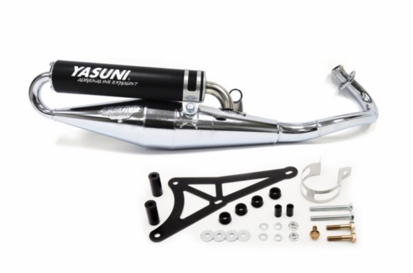 Exhaust complet Yasuni-Z Piaggio 2-stroke chrome black Yasuni tub418bcr