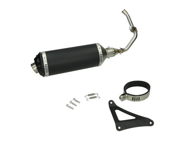 Exhaust euro-5 EVO-1 Primavera Sprint Piaggio Zip 4-stroke black Power1