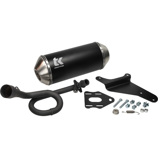 Exhaust oval euro-5 Gmax Piaggio Zip 4-stroke black Turbokit