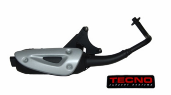 Uitlaat standaard tecno straight vespa lx/ lxv/ s 4t zwart tecno