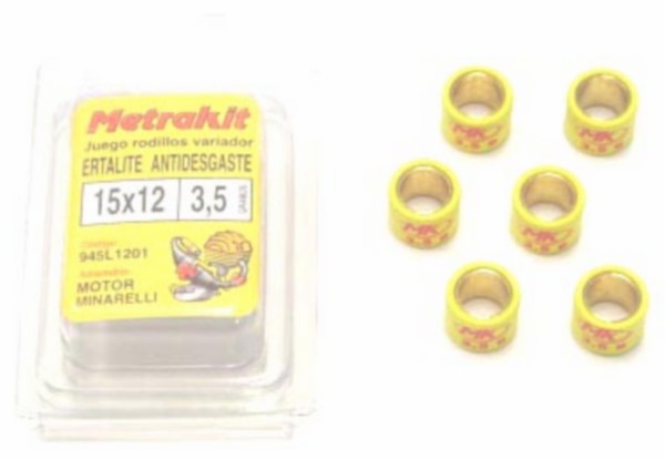 Variator Weight Rolls 3.5gr Minarelli 15x12mm Metrakit