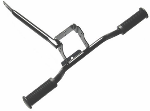 Footrest bracket base + rubbers Kreidler black