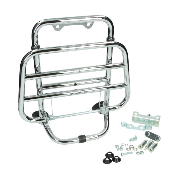 Front carrier foldable Vespa GTS chrome Piaggio original 1b001482