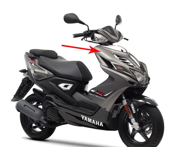 Front cover upper Yamaha Aerox 2013 grey matt original 1phf835g00p0