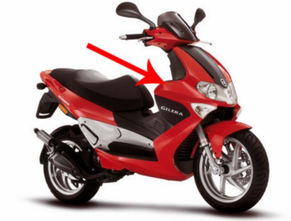 Vordere Scheibe Gilera Gilera Runner RST Dragon rot 894