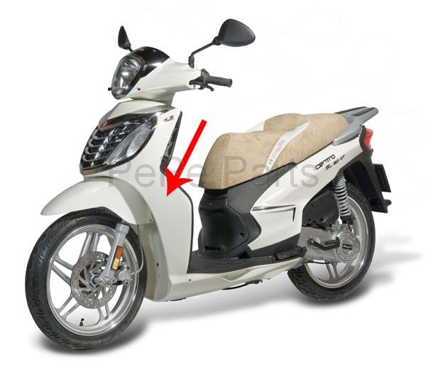 Vordere Scheibe Malaguti Malaguti Centro 4T weiss Elfenbein original 06627575