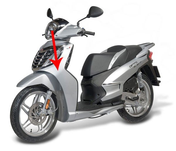 Vordere Scheibe Malaguti Malaguti Centro 4T silber Argento 87 original 06627587