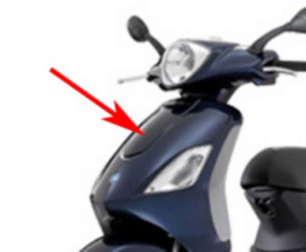 Voorscherm midden Fly RST blauw midnight 222 Piaggio origineel 62198300de