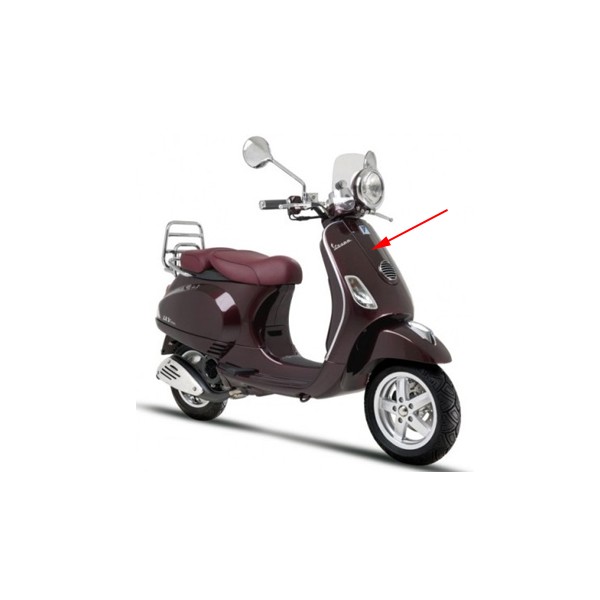 Voorscherm midden Vespa LXV rood 102 a Piaggio origineel 65596400yr1