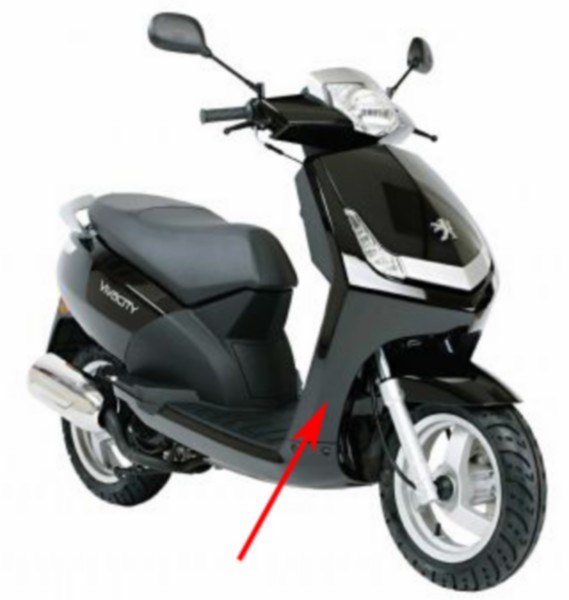 Vordere Scheibe unterseite Peugeot neu Vivacity Schwarz Metallic nk original 772065nk