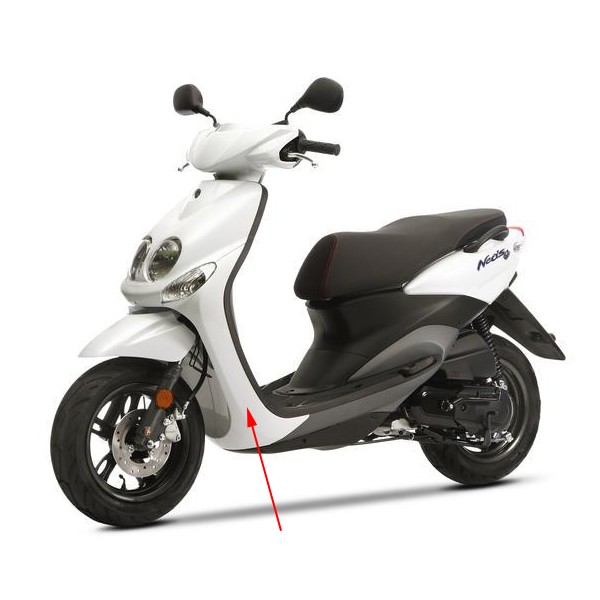 Voorscherm onder Yamaha Neo's vanaf 2008 wit parelmoer bwc1 links origineel 5c2f834500p7