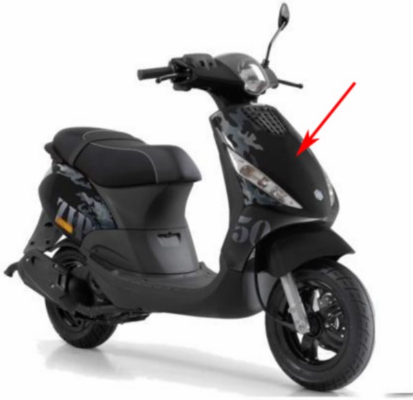 voorscherm Piaggio zip 4t zwart mat origineel 57641300xn6