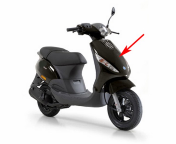 Voorscherm Zip 2000 zwart lucido 94 Piaggio origineel 5764135090