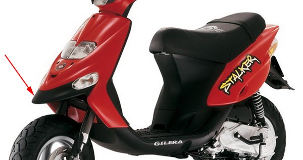 Voorschermneus Gilera Stalker zwart Piaggio origineel 299089000c