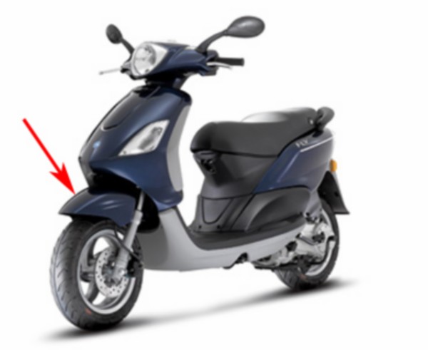 Voorspatbord Fly RST blauw midnight 222 Piaggio origineel 60029300de