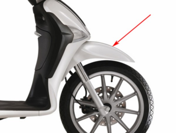 Schutzblech vorne Liberty 4T RST weiss Stella 595 Piaggio original 65575300bu