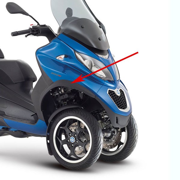 Voorspatbord Piaggio MP3 zwart rechts Piaggio origineel 2b0007070000c5