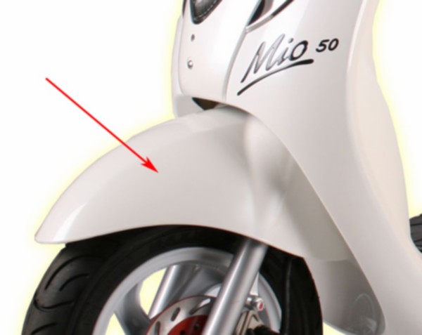 Front fender Sym Sym Mio original white cream