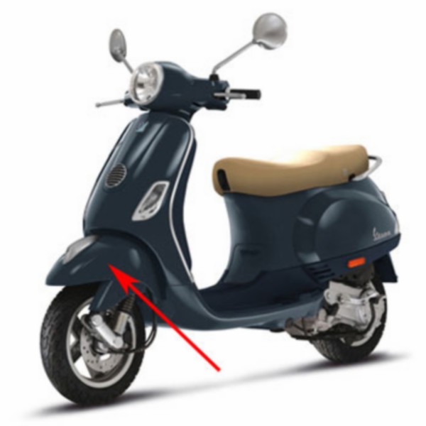 Voorspatbord Vespa LX fl blauw midnight 222