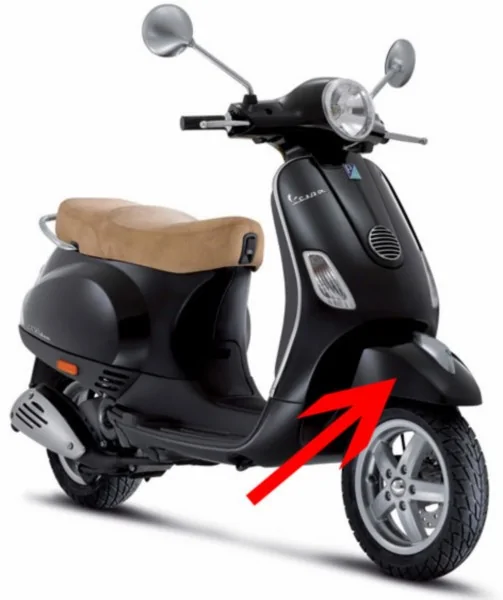 Schutzblech vorne Vespa LX Schwarz Vulcano 98 / A DMP