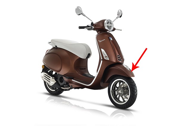Schutzblech vorne Vespa Primavera matt braun 139 a Piaggio original 1b003894000ml