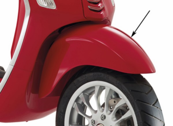 Schutzblech vorne Vespa Vespa Sprint rot Dragon 894 Piaggio original 67364400r7
