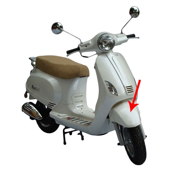 Voorspatbord wit China Vespa LX VX50 Napoli