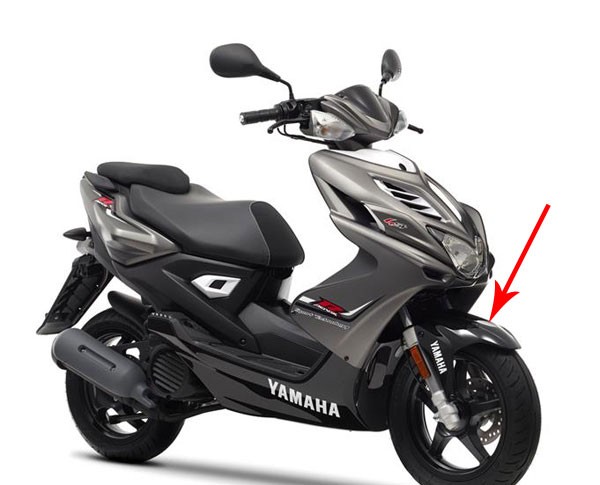 Voorspatbord Yamaha Aerox na 2013 zwart origineel