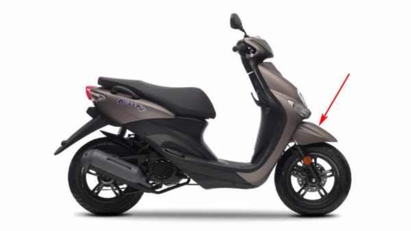 Voorspatbord Yamaha Neo's vanaf 2008 titanium bruin grijs origineel 5c2f151100pn