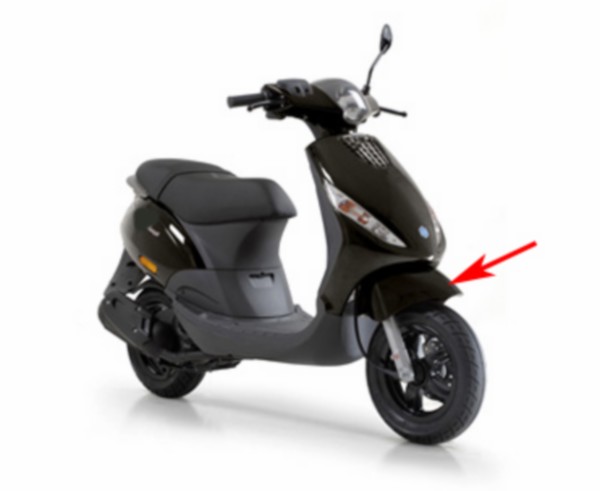 Voorspatbord Zip 2000 zwart lucido 94 Piaggio origineel 1b00099600090