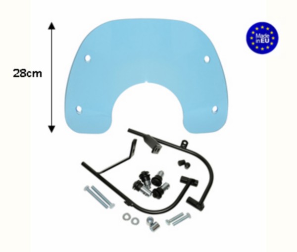 Windscreen+ Setting kit Sym Fiddle Bleu