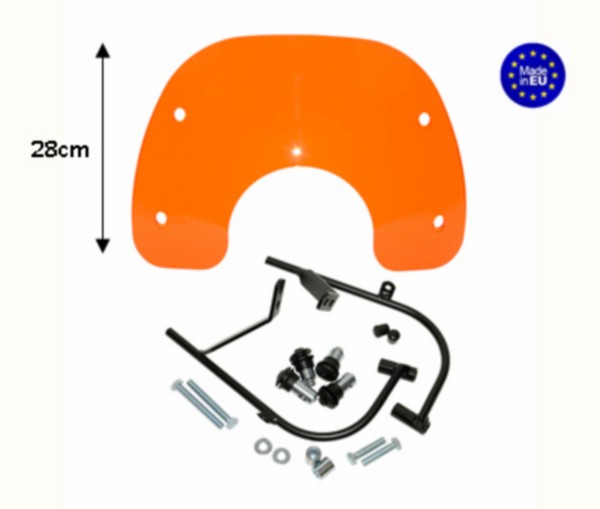 Windschutzscheibe + Beverly Sym Sym Fiddle gering orange