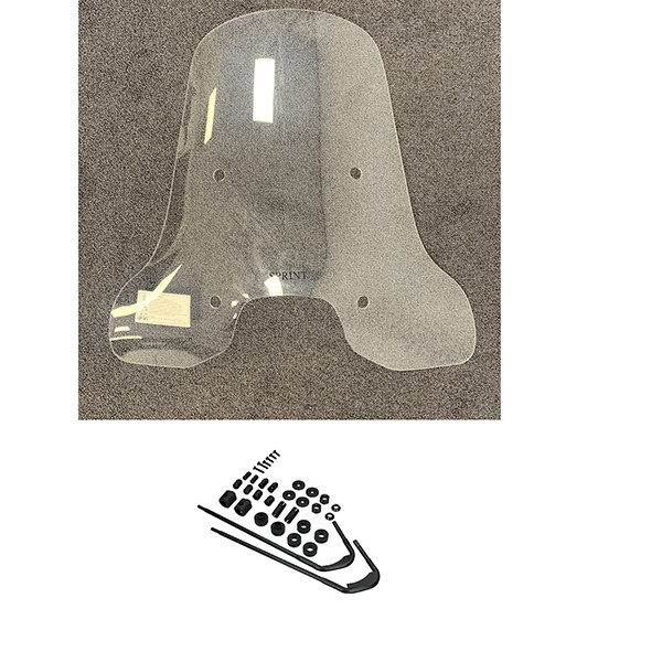 Windscreen + fixation set high Vespa Sprint clear DMP