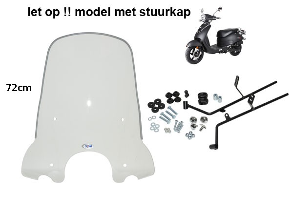 Windscherm hoog + bevestigingsset Allo gt Cello Allo 72cm origineel sy530-agt-00l