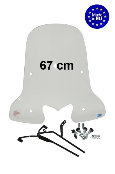 Windschutzscheibe hoch + Befestigungsset (made in eu) People-S 67cm