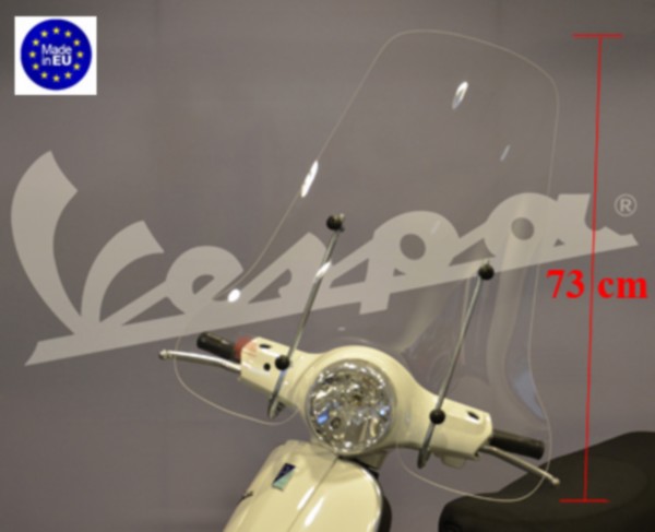 Windscreen high + fixation set (made in EU) Vespa LX