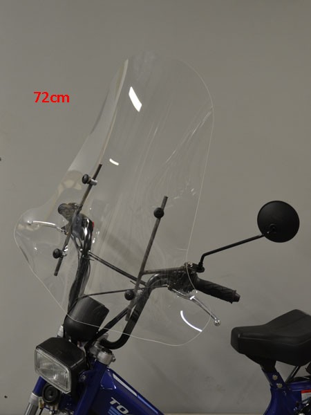 Windscreen high + fixation set Tomos A35 72cm