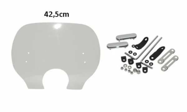 Windscreen low + fixation set chi LX nap riva sco znen vespelini vx50 42,5cm original