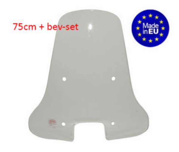 Windscreen loose made in EU (past op original montageset) Vespa S 74cm