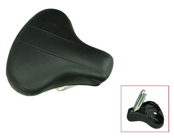Saddle a-quality vierkante pin Vespa Ciao black