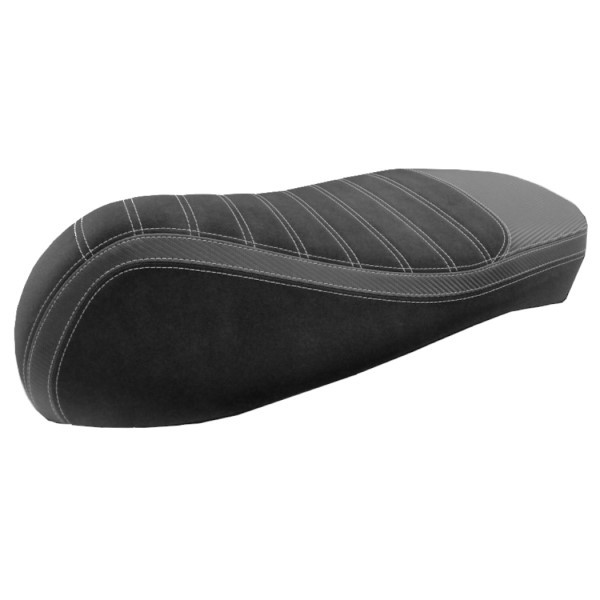 Cover buddyseat alcantara stripe sport (made in eu) Vespa black grey Vespa GTS all Vespa GTS 125cc GTS