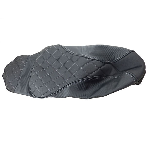 Cover buddyseat Bentley stitch Vespa Sprint black grey