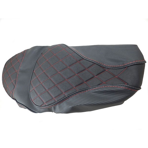 Cover buddyseat Bentley stitch Vespa Sprint black red