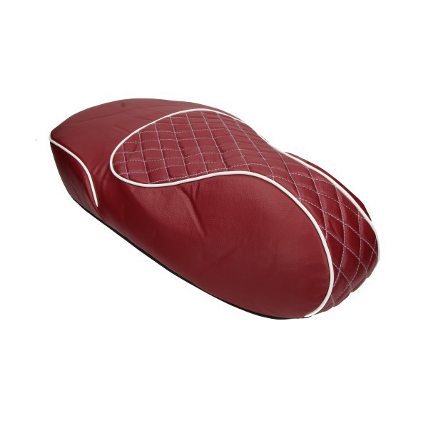 Cover buddyseat chesterfield red with White bies Primavera Sprint