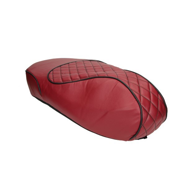 Cover buddyseat chesterfield red with zwarte bies Primavera Sprint