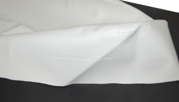 Cover buddyseat word [vespa] ingegraveerd Vespa LX white