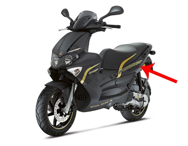 Seitenteil Gilera Gilera Runner RST Schwarz meteora 94 links hinten