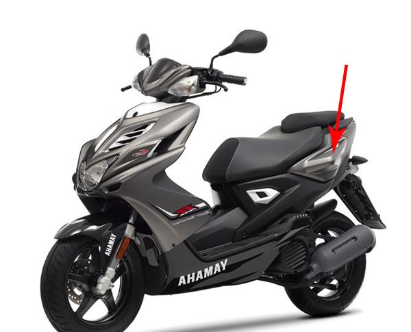 Seitenteil links Yahama Yamaha Aerox nach 2013 matt grau original