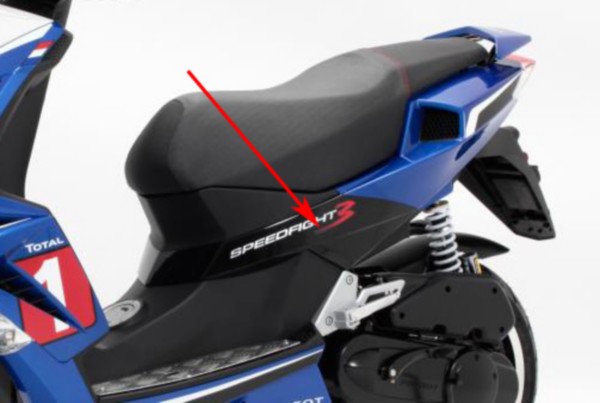 Seitenteil mitten Peugeot Speedfight 3 Schwarz Metallic nk links original 772354nk so lange wie nog im Stock
